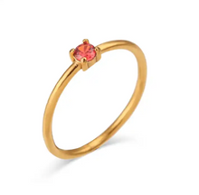 Load image into Gallery viewer, Birthstone Solitaire Ring
