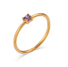 Load image into Gallery viewer, Birthstone Solitaire Ring