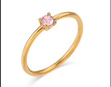 Load image into Gallery viewer, Birthstone Solitaire Ring