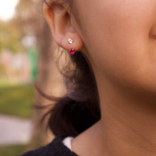 Load image into Gallery viewer, 14K Double Illusion Stud Earrings