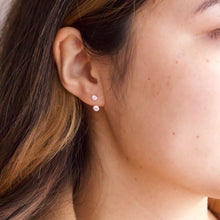 Load image into Gallery viewer, 14K Double Illusion Stud Earrings