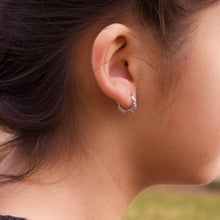 Load image into Gallery viewer, 14K Elegant Textured Hoops