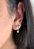 Chunky Huggie Hoop Earrings 12mm