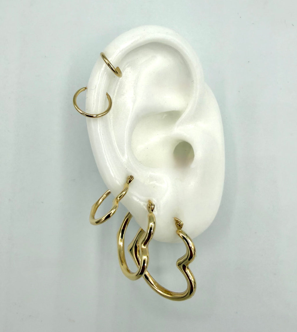 Heart hoop Earrings