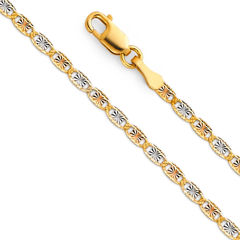 Tri-Color Valentino Chain 2.0mm