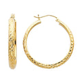 Chunky Diamond-Cut Hoop Earrings