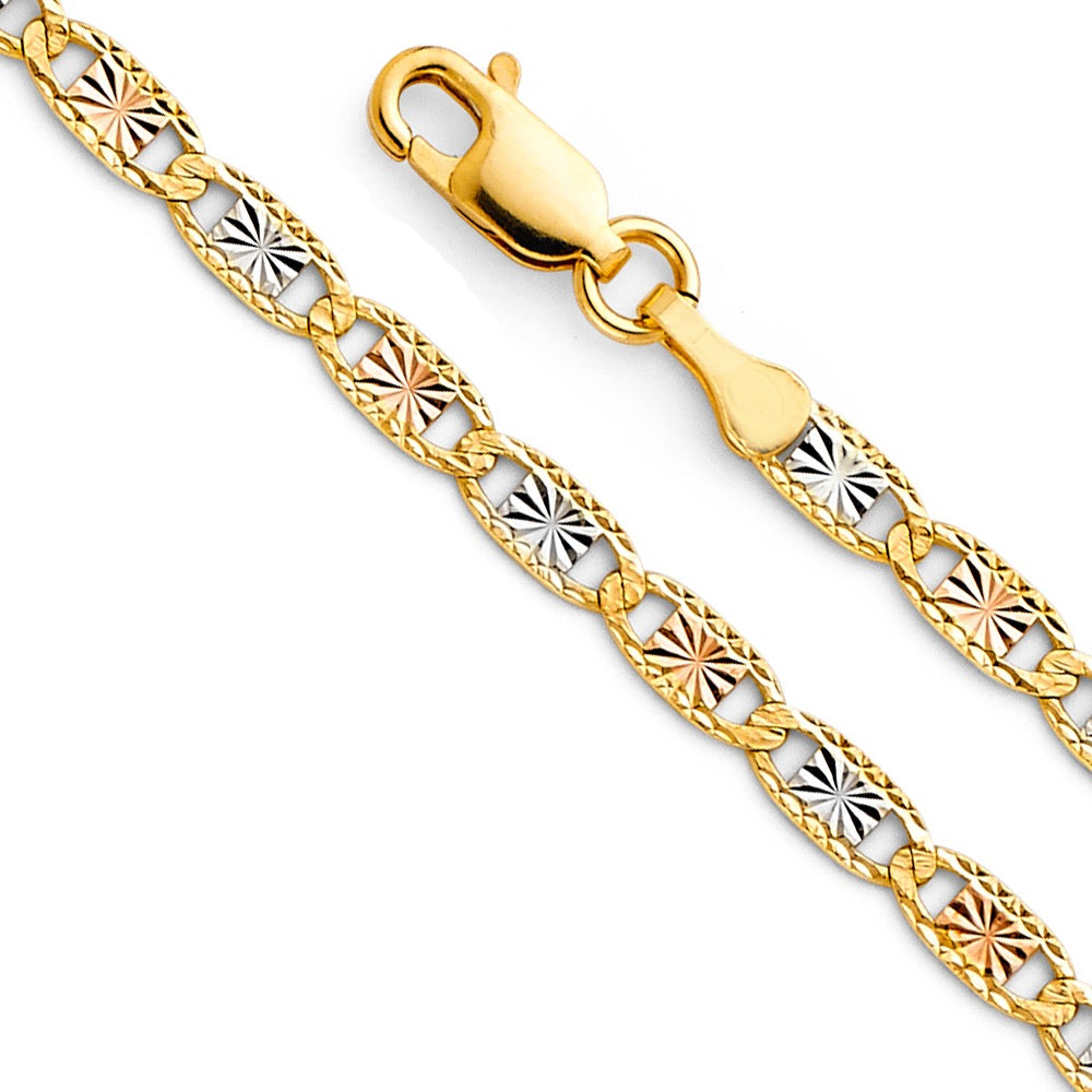 Tri-Color Valentino Chain 3.3mm