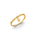 Chain Link Star Charm Ring
