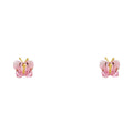 Butterfly CZ Stud Earrings