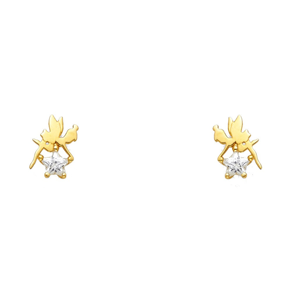 Fairy Star CZ Stud Earrings