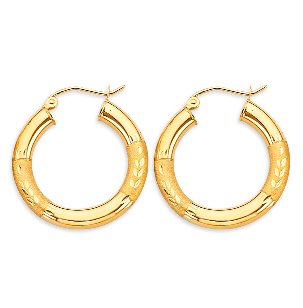 Chunky Tube Hoop Earrings