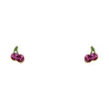 Cherry Enamel Stud Earrings