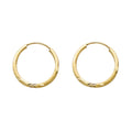 Diamond-Cut Endless Hoop Earrings
