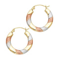 Diagonal Stripe Hoop Earrings