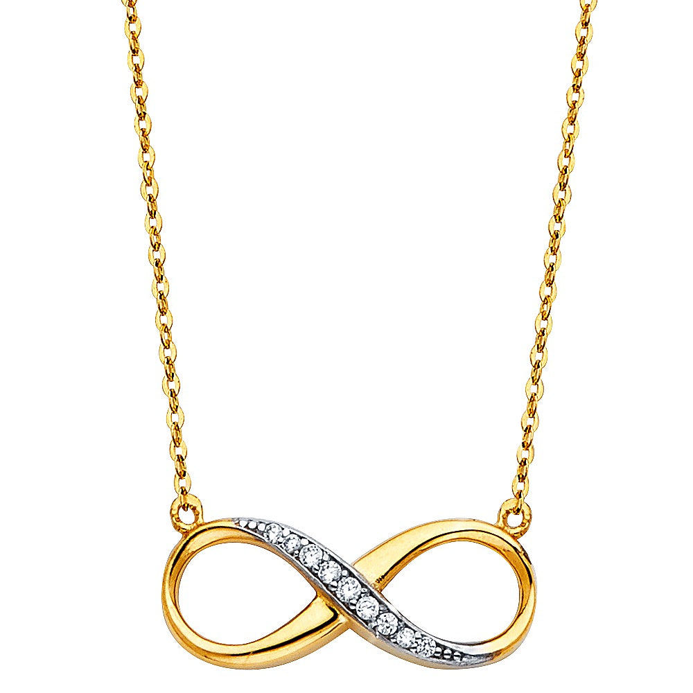 Infinity Necklace in 14k Gold