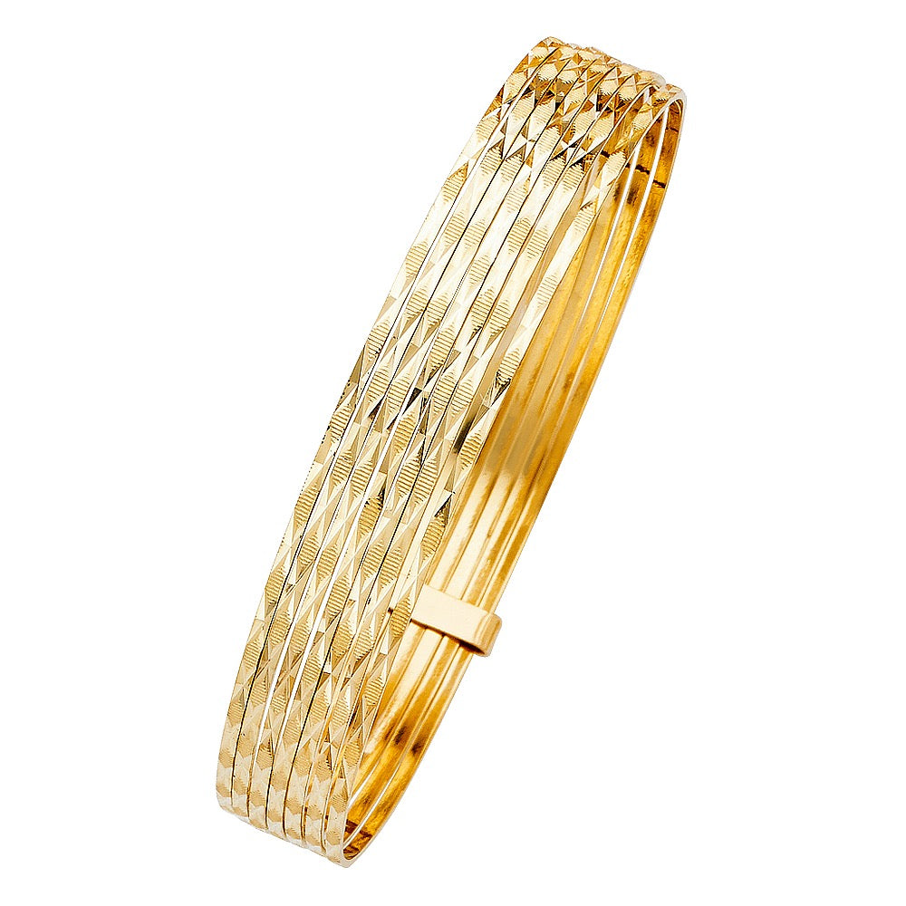 Diamond-Cut 7-Row Bangle Bracelet (Semanario)