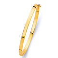 Flat Hinged Bangle Bracelet 4mm