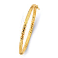 14K Gold Basket-Weave Bangle Bracelet