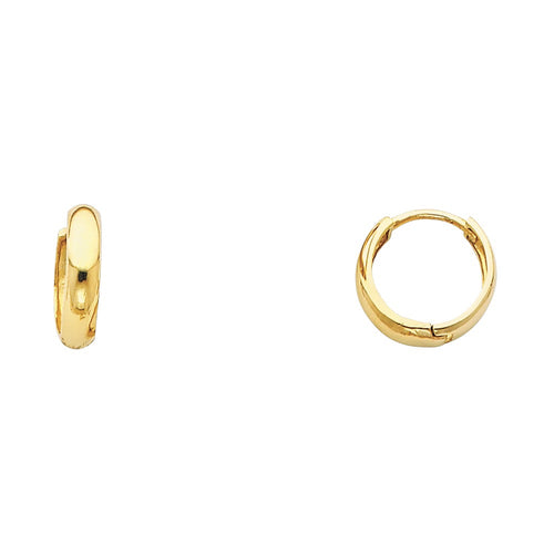 Chunky Huggie Hoop Earrings 12mm
