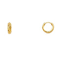 Diamond-Cut Huggie Hoop Earrings 10mm