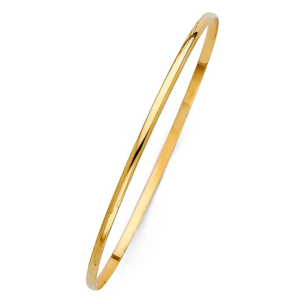 Slim Flat Polished Bangle Bracelet
