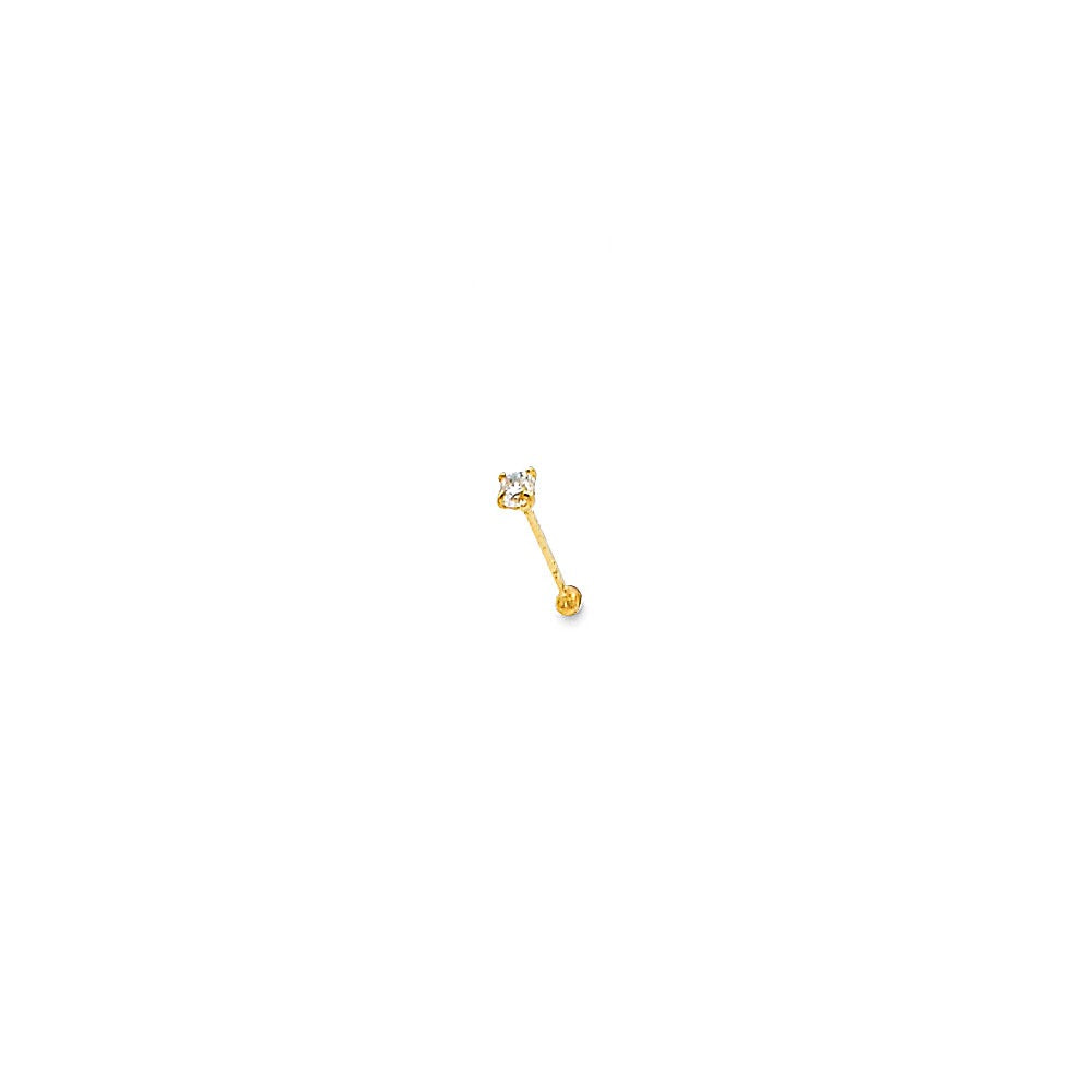 CZ Prong-Set Nose Stud
