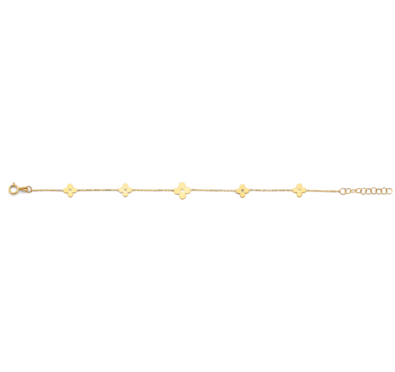 Gold Clover Anklet