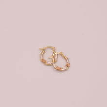 Load image into Gallery viewer, 14k Triple Mini Gold Tone Hoop Earrings
