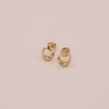 Load image into Gallery viewer, 14K Moon Stud Earrings
