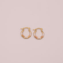 Load image into Gallery viewer, 14k Triple Mini Gold Tone Hoop Earrings
