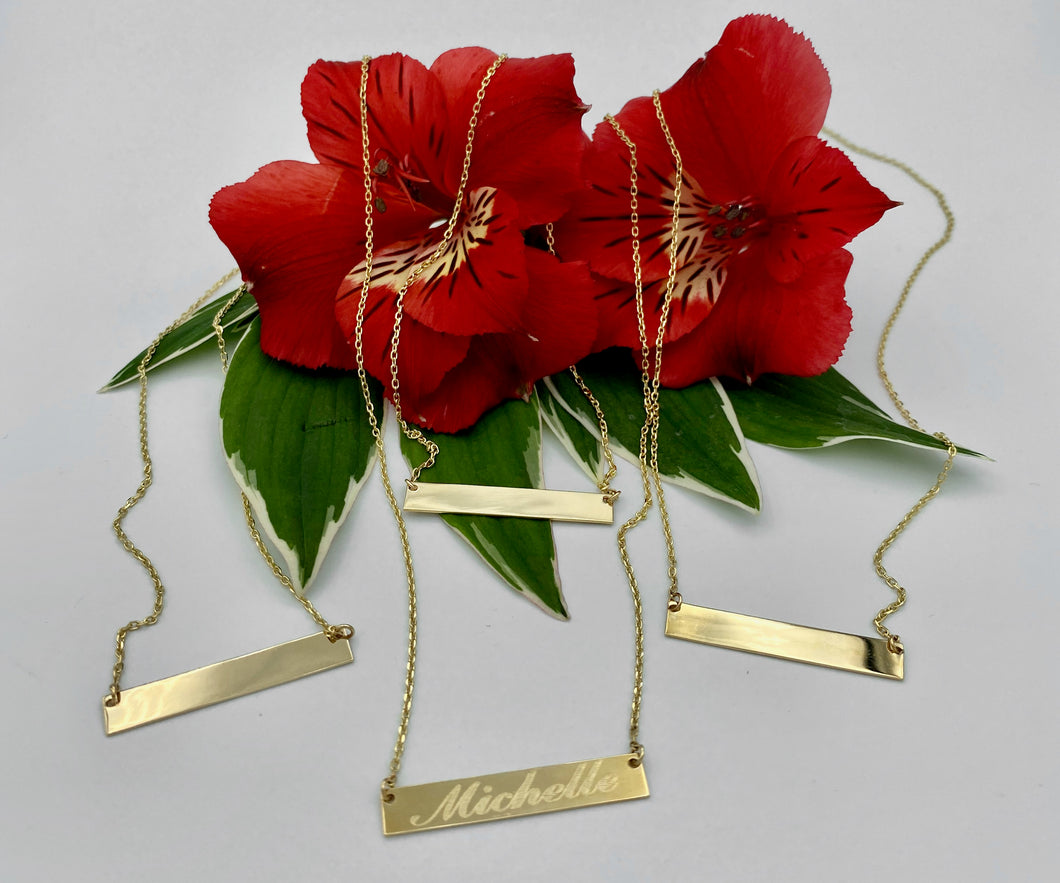 14K Timeless Bar Necklace